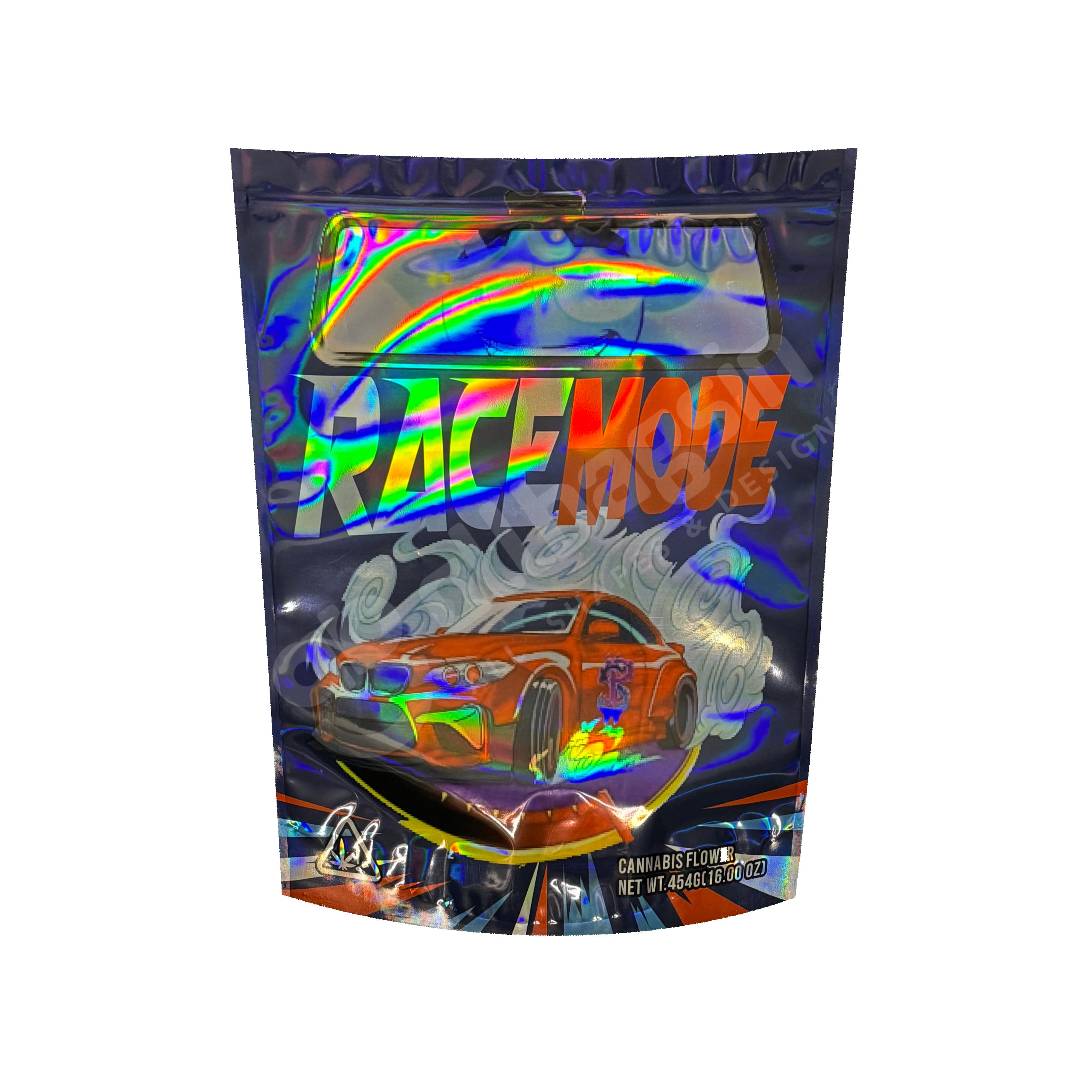 Race Mode Pound Mylar Bag Holographic