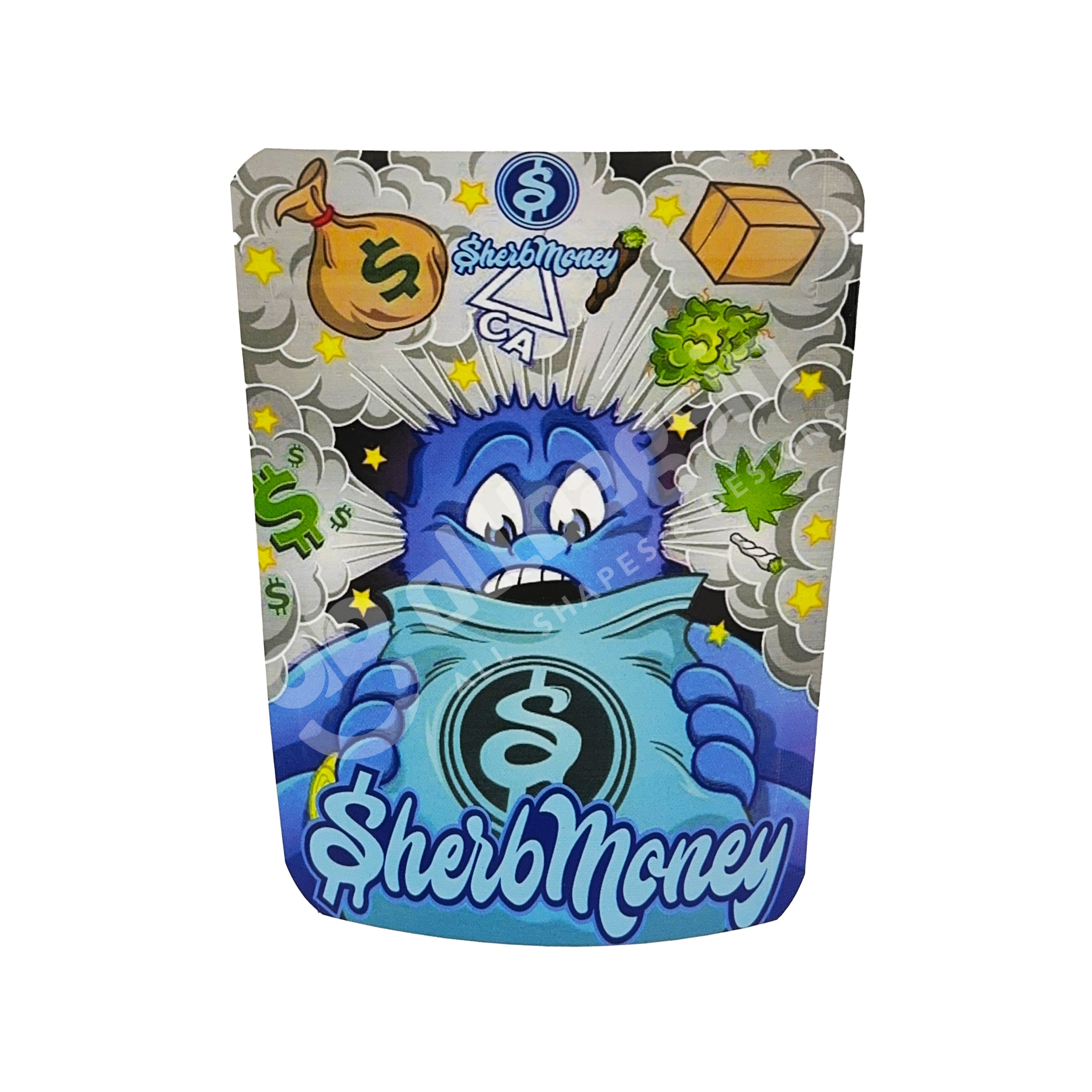 Blue Sherb Money 3.5g Mylar Bag