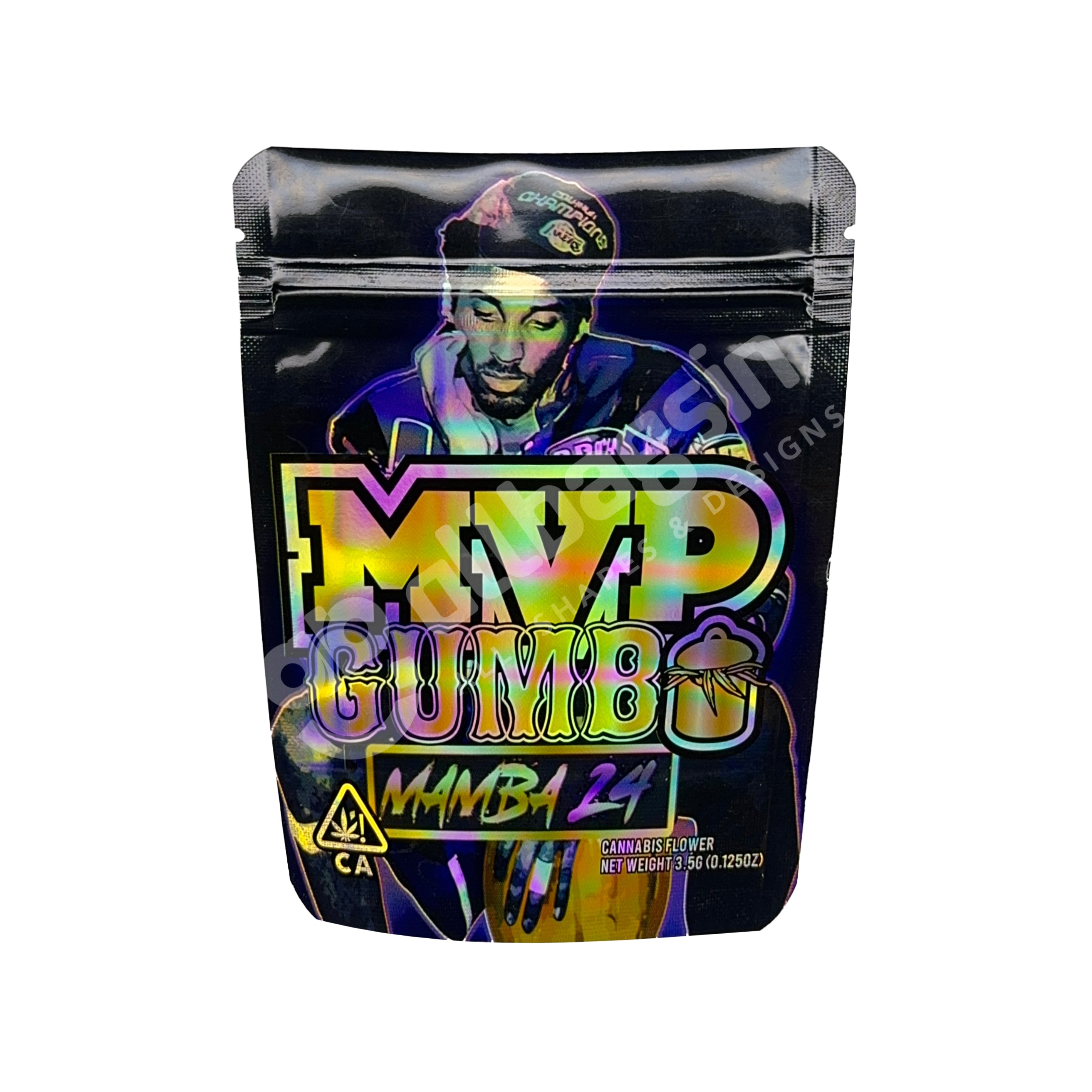 Purple Kobe MVP Gumbo Mamba 24 3.5g Mylar Bag
