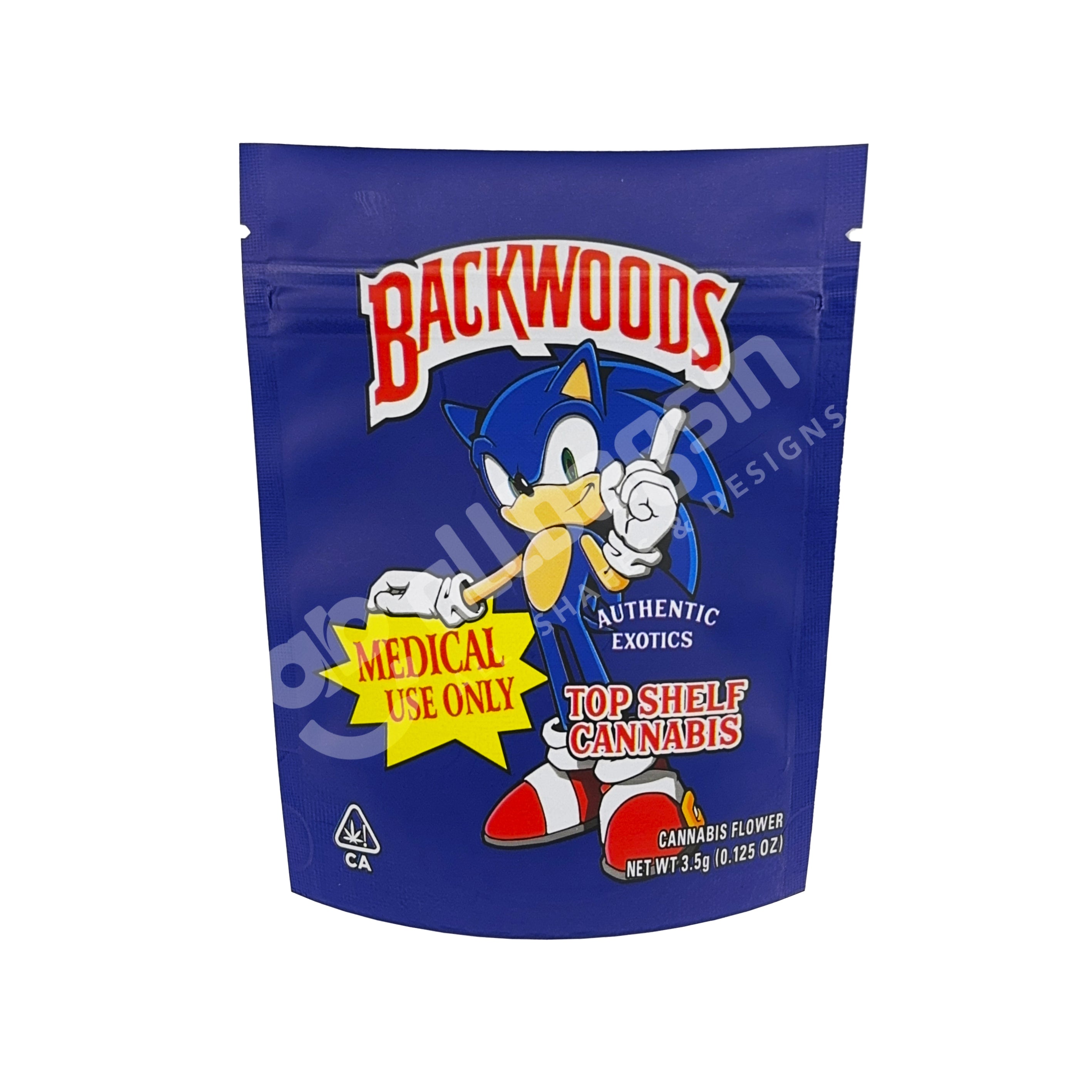 Backwoods Sonic 3.5g Mylar Bags