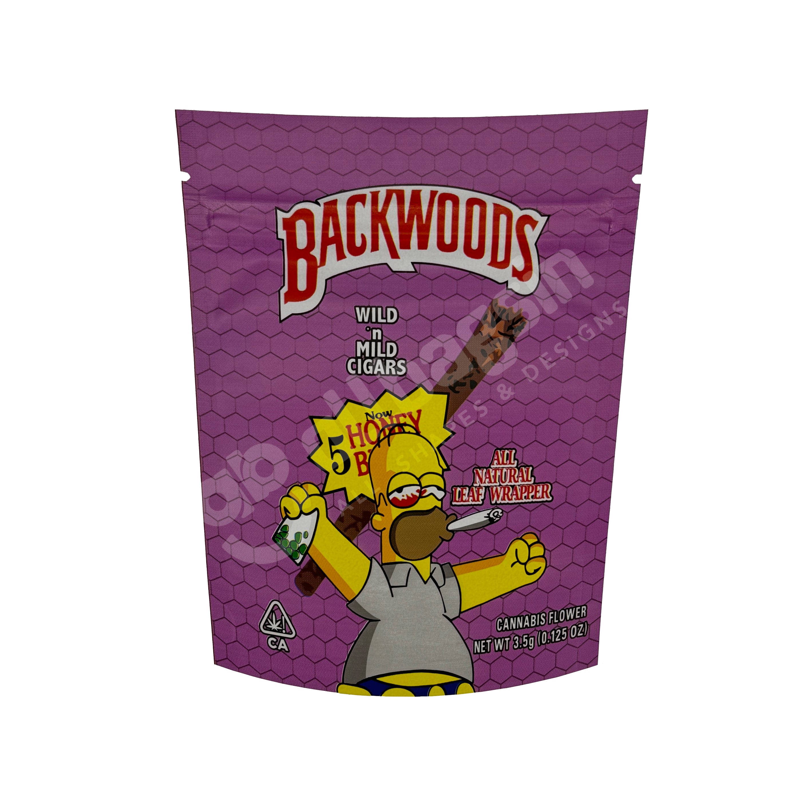 Backwoods Homer Simpson 3.5g Mylar Bag