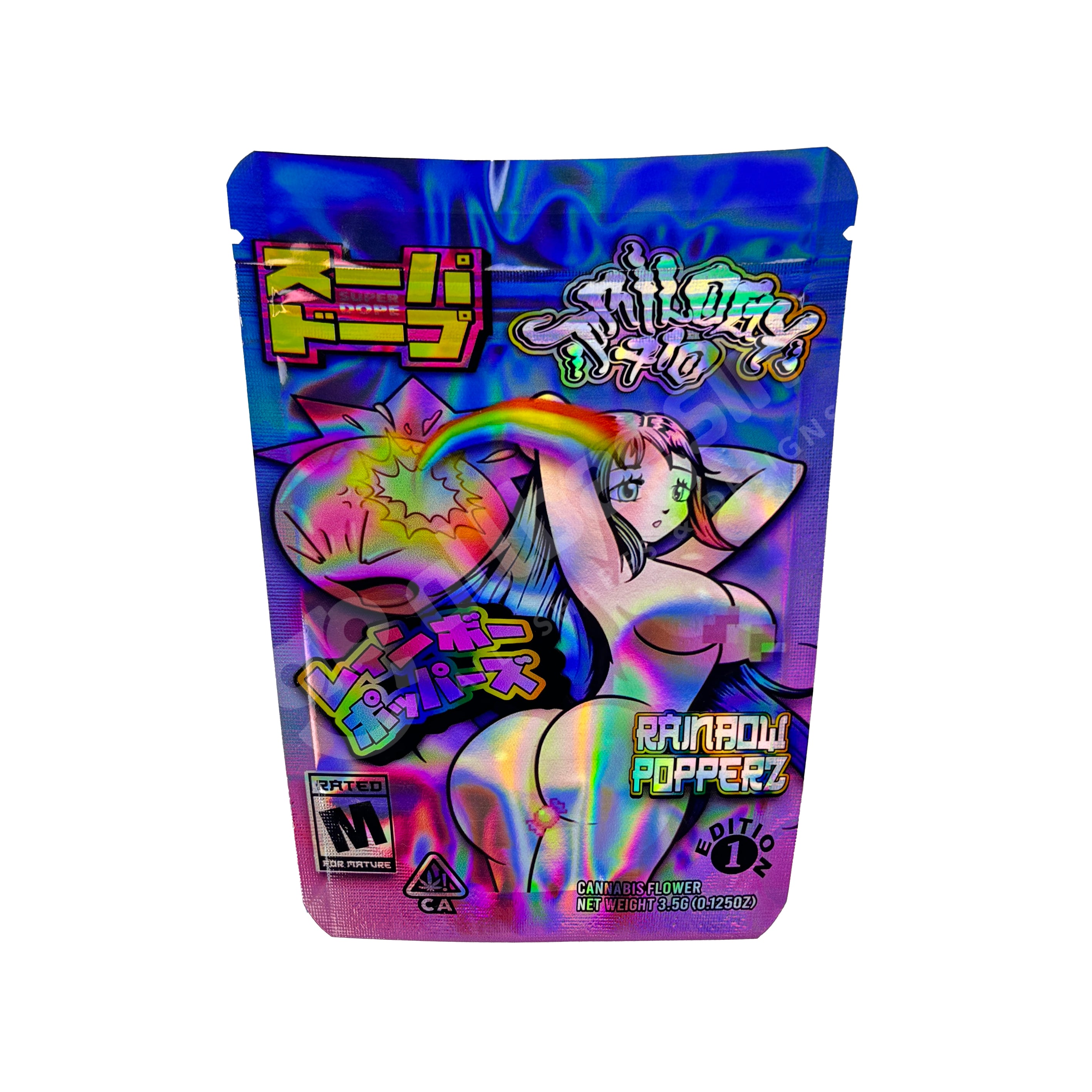 Anime Popperz 3.5g Mylar Bags Holographic