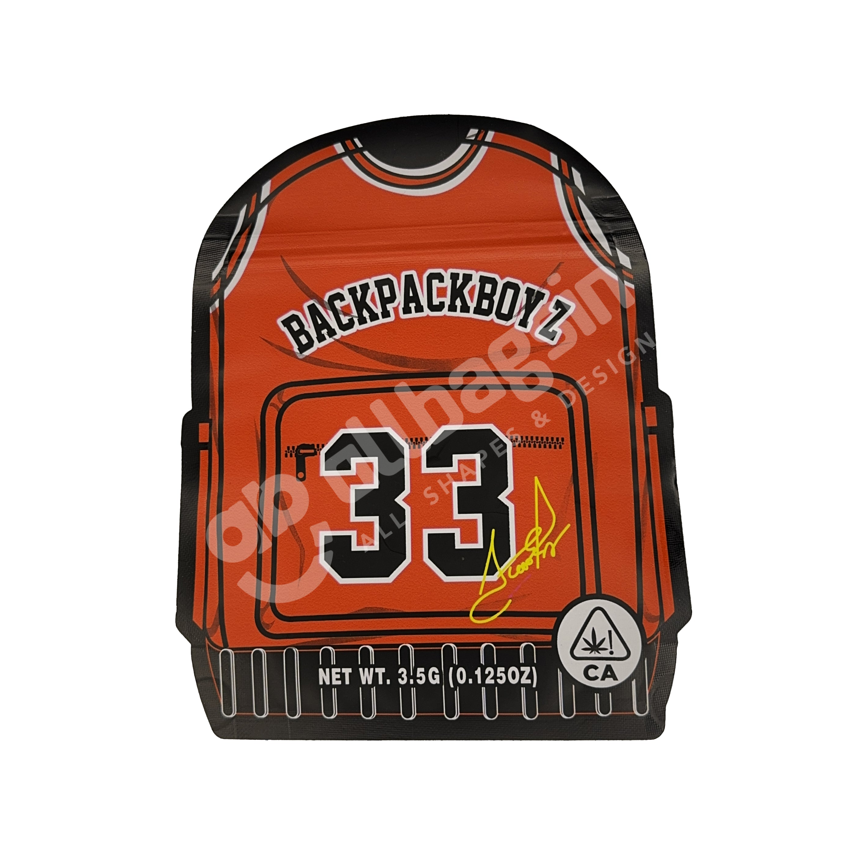 Backpackboyz 33 Die Cut 3.5G Mylar Bags