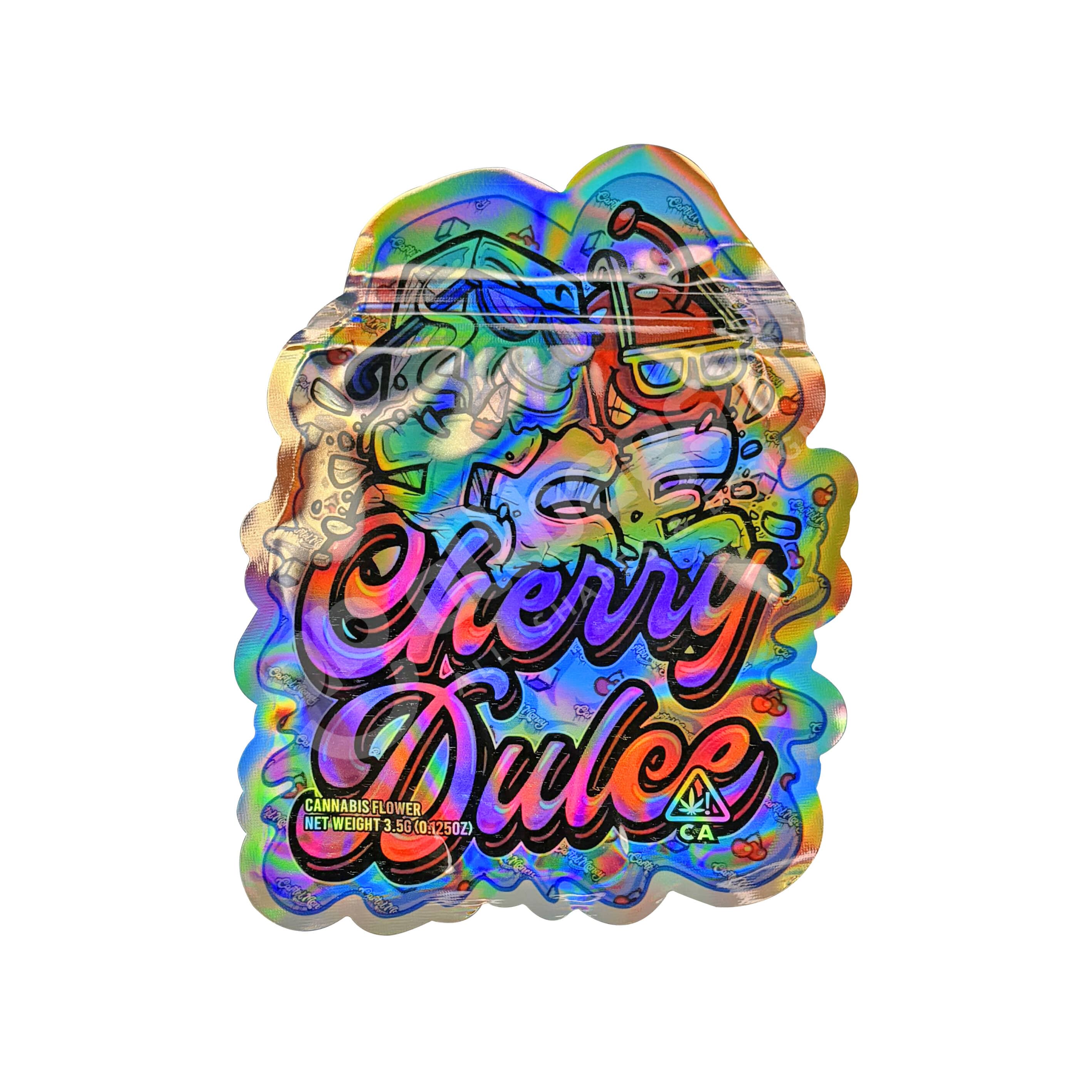 Ice Cherry Dulce Cartel Money Die Cut 3.5G Mylar Bags